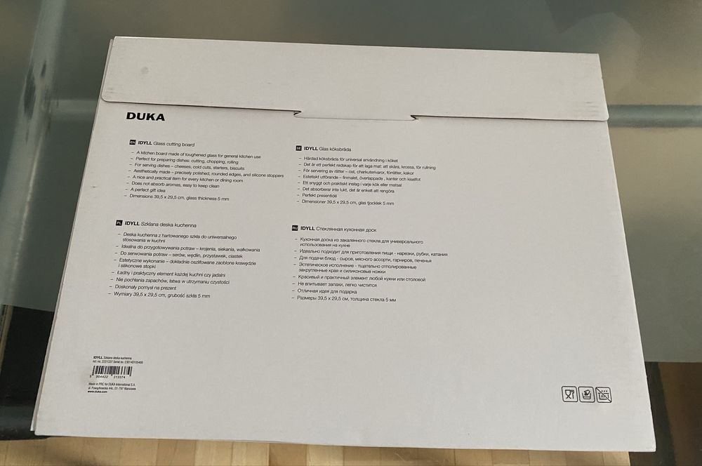 Deska Duka do krojenia szklana
