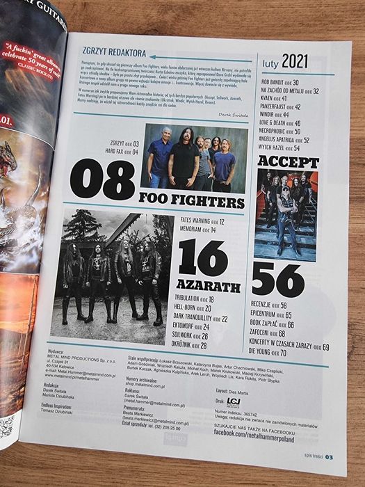 Metal Hammer 2/2021 - Foo Fighters, Plakaty: Uriah Heep i Epica