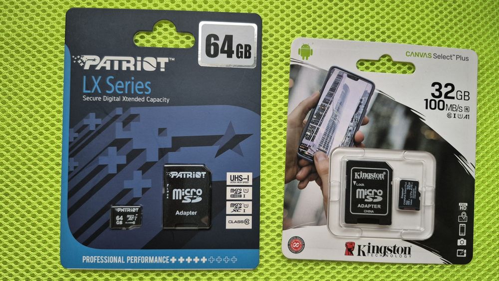 Karta pamięci 64GB oraz 32GB