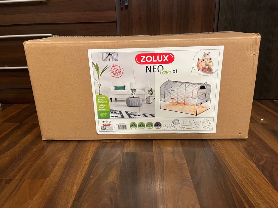 Klatka z wyprawką dla chomika