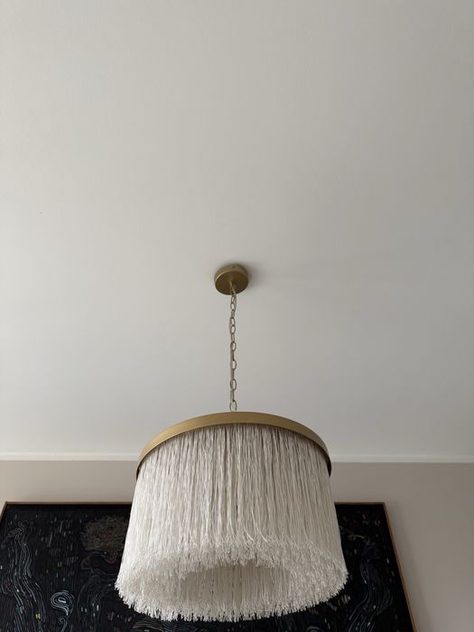 Westwing lampa zlota frędzle