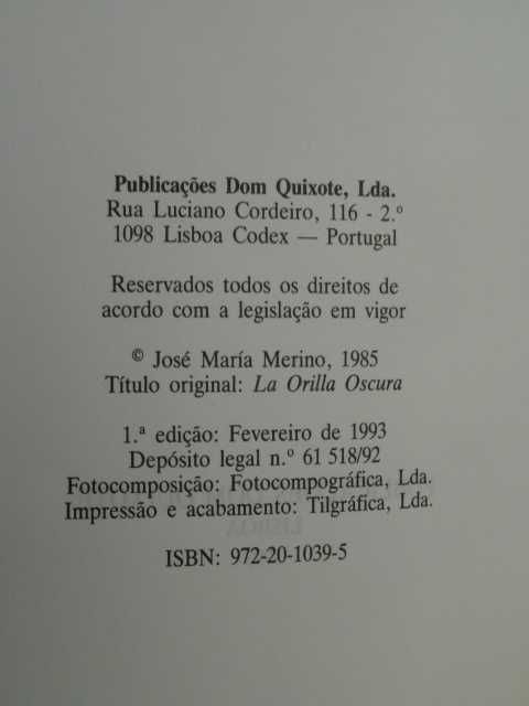 A Margem Obscura de José Maria Merino - 1ª Edição