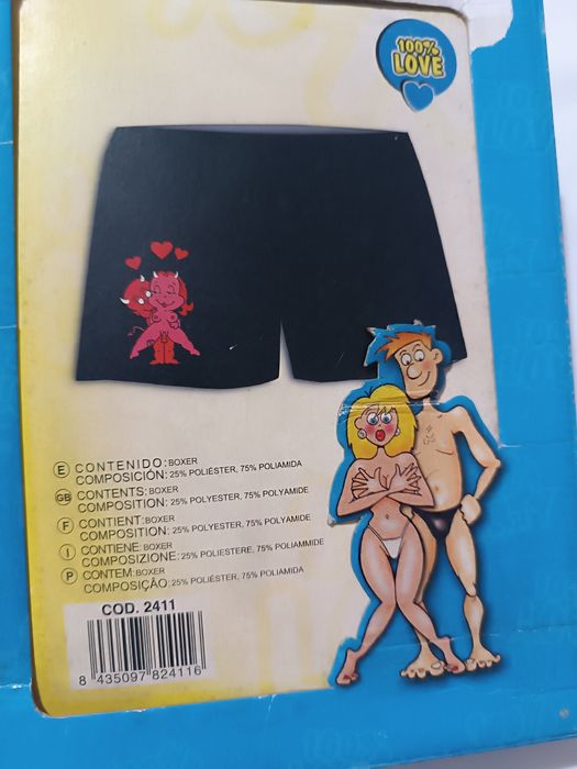 Boxer Diabinhos. Homem. Tamanho S. Novo