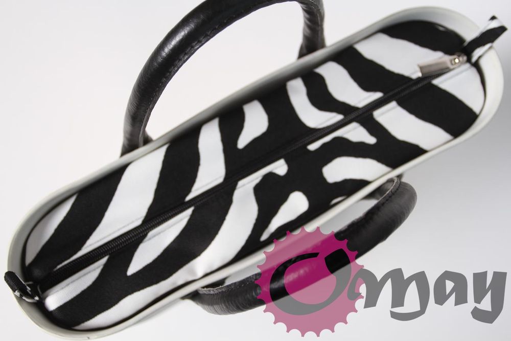 Czarny organizer +Opaska do OBAG MINI wkład zebra zeberka pasy OMAY