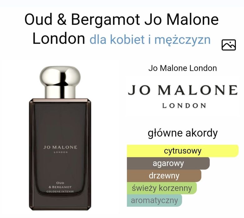 Perfumy Jo Malone Oud and Bergamot Cologne Intense 100ml Nowe
