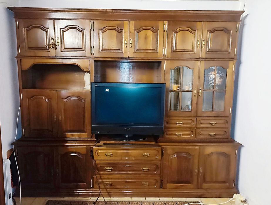Móvel de sala em mogno madeira maciça