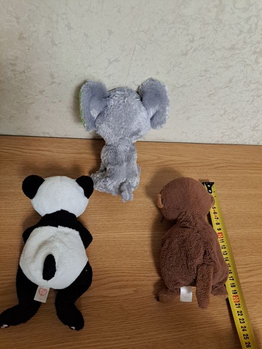 Глазастики Ty  м'яка іграшка ty puffies, панда, видра, слонення