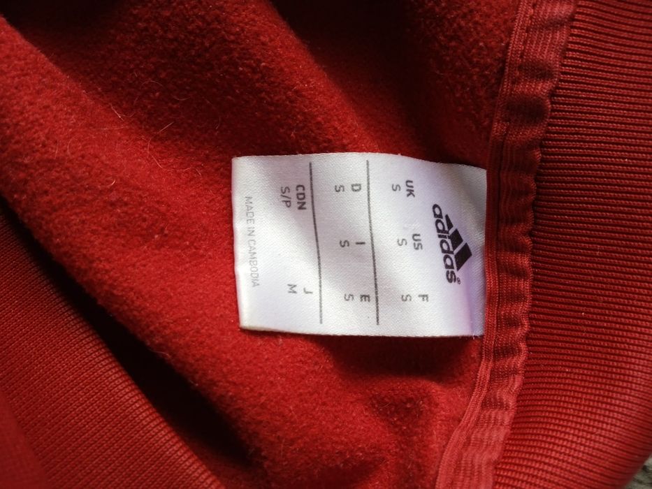 Лонгслив реглан кофта adidas красная