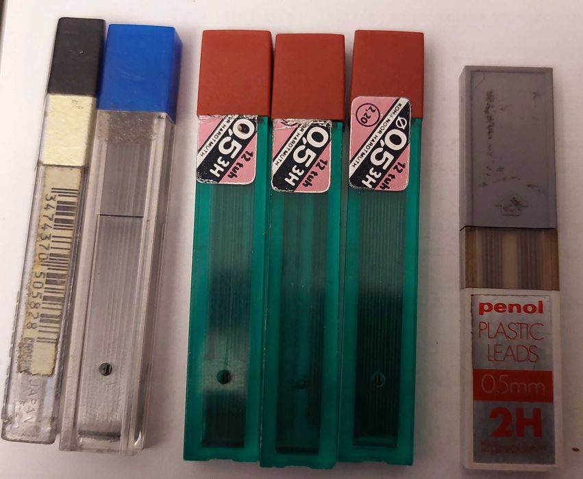 Grafity do ołówków automat.h 0,5 0,7 0,9 mm 3h, 2h, hb, f b  30 opakow