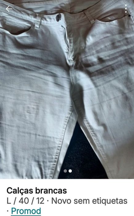 Calças brancas 40