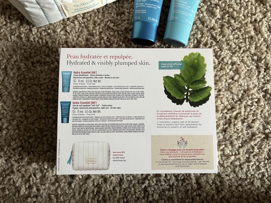 Clarins Hydra Essentiel zestaw kosmetyków z kosmetyczką