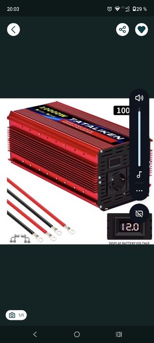 Преобразователь с 12вольть на 220v 10.0000