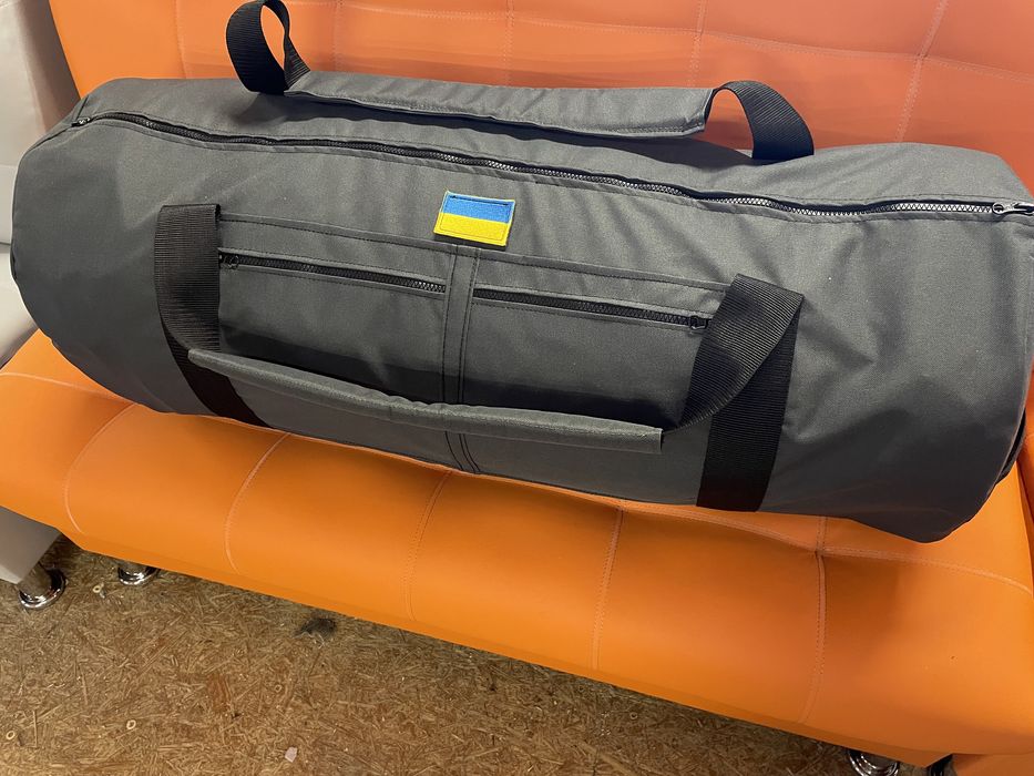 Сумка баул 120 літрів ОКСФОРД 600D PVC СІРА