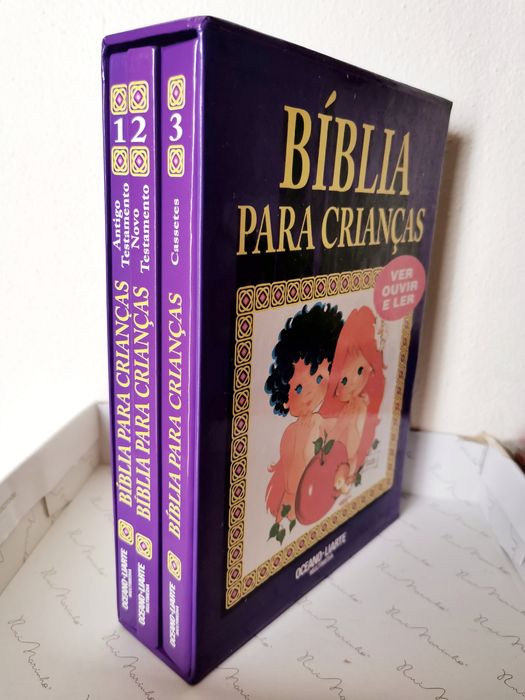 Bíblia para as crianças - 2 Livros e 2 cassetes áudio