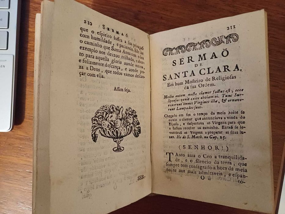 LIvro Antigo- Sermões Portuguezes-1782