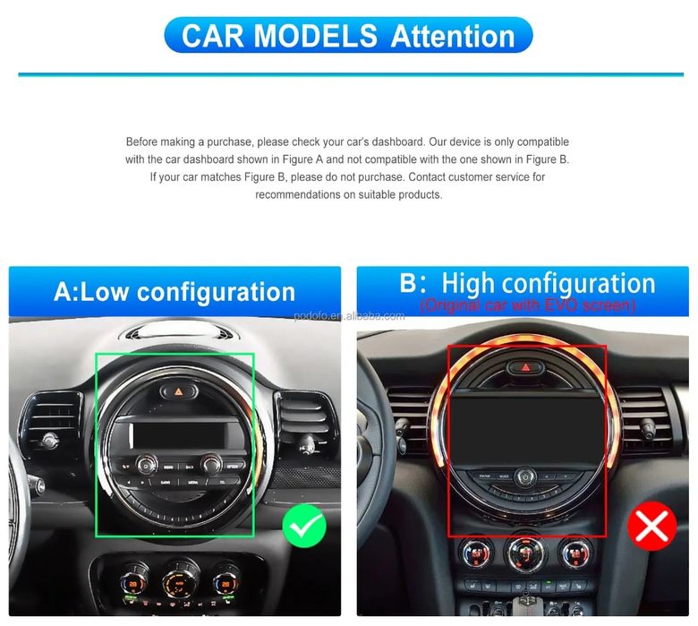 Rádio 9" Android Auto Mini Cooper F55 de 2014-19 | CarPlay 4/64GB NOVO