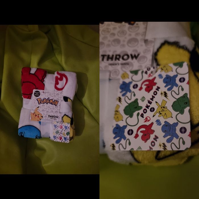 Almofada / Manta polar Pokemon - Bulbasaur Squirtle Pikachu Charmander