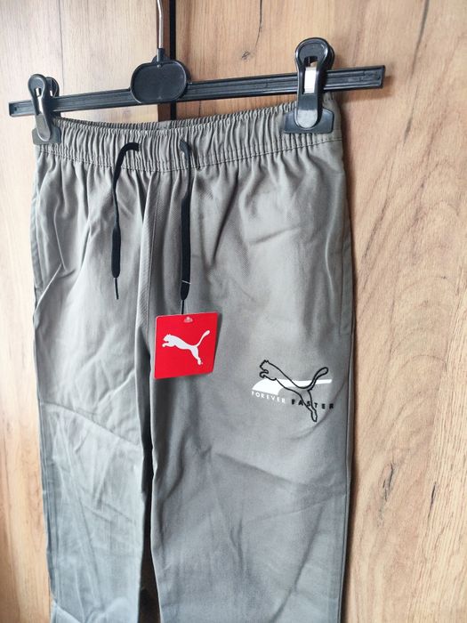 Spodnie bawełniane a la jeans Puma, rozmiar 150 cm, nowe z metką, kies