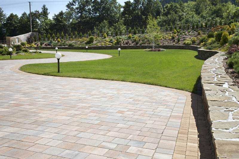 Bruk Prosty Szary Melanż Płukany kostka brukowa betonowa podjazd grys