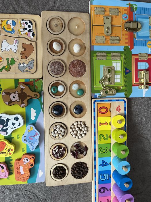Drewniane zabawki montessori