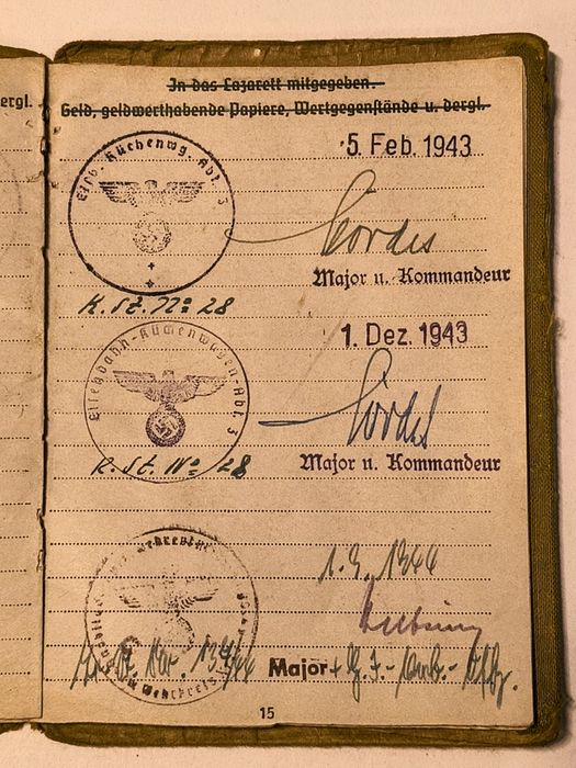 Militaria Wehrmacht documentos Soldbuch e DAF