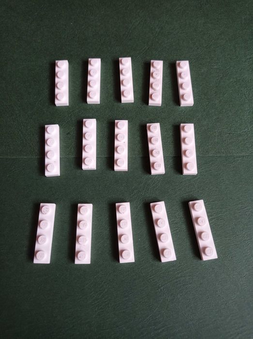 Klocki Lego, płytka 1x4 (3710), kolor biały
