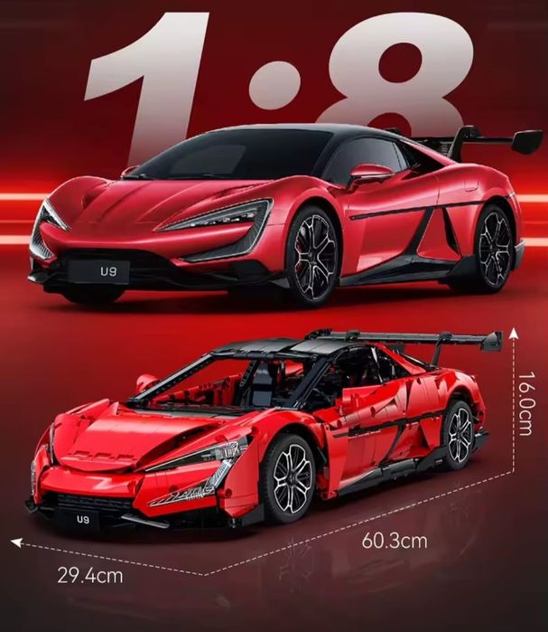 Klocki Cada YANGWANG U9 BYD 1:8 zdalnie sterowany 3671 el.