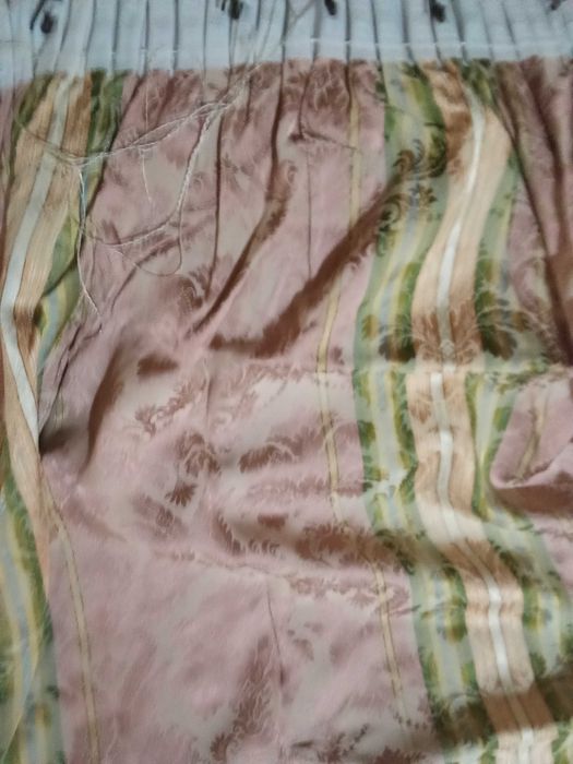 2 Cortinas, de seda estilo damasco francês
