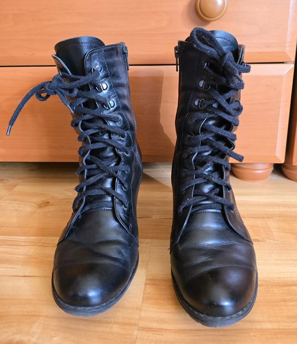 Buty botki skóra krakuski czarne rozmiar 39