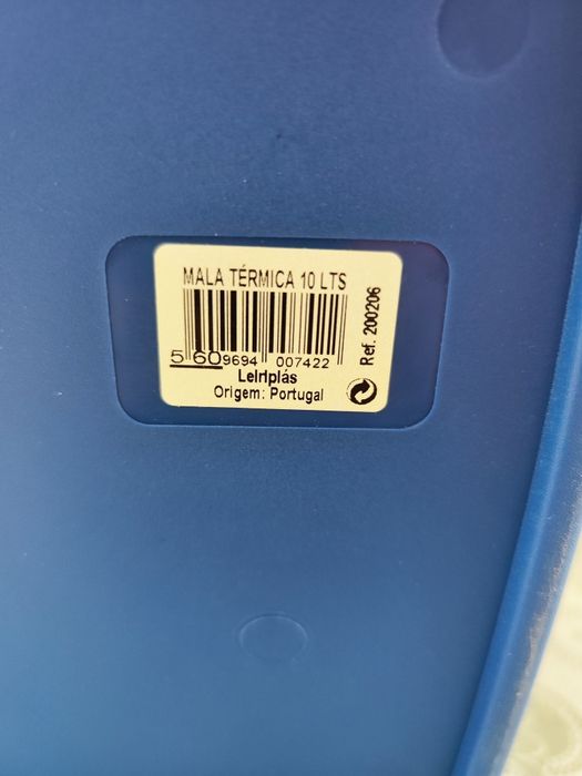 Mala (geleira) térmica azul de 10 litros da Leiriplás