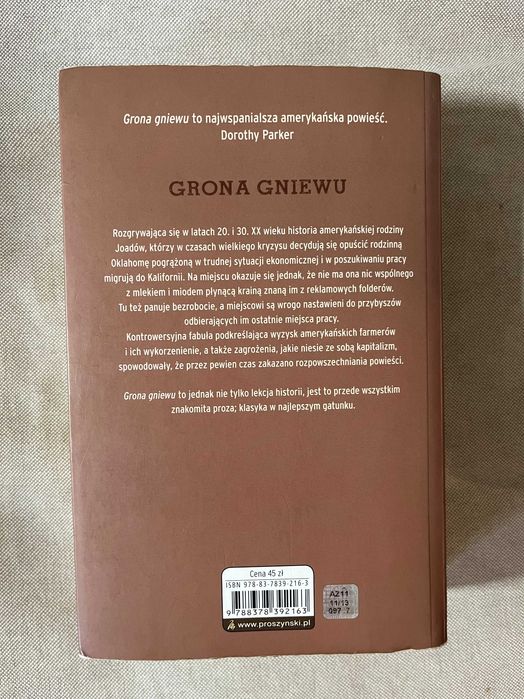 Grona gniewu - John Steinbeck [UNIKAT] [NOWA] (arcydzieło!)