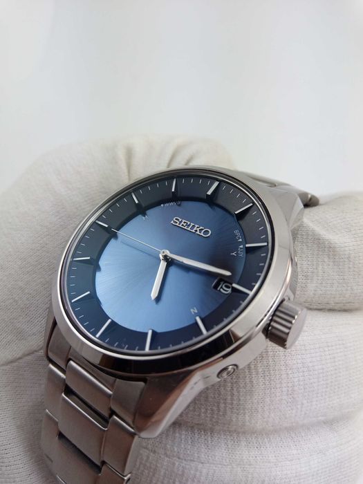 Мужские часы Seiko Solar SBTM247 титан радиоконтроль сапфир Japan made