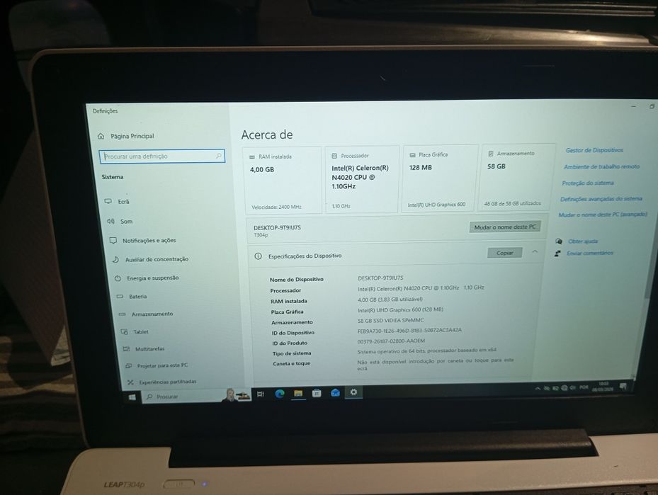 **Notebook compacto e funcional – Ideal para estudos e internet**

No
