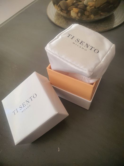 Anel Noivado Prata Ti Sento