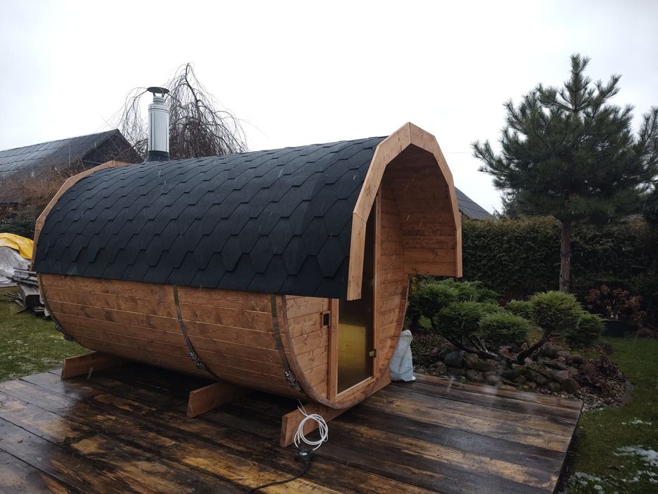 Sauna Ogrodowa Beczka 350 cm!! Przedsionek