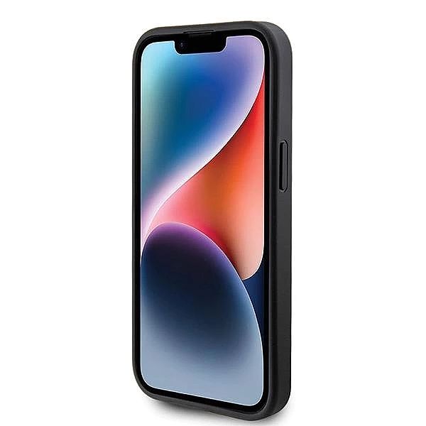 Etui Guess Strass Metal Logo do iPhone 15 Plus - czarne