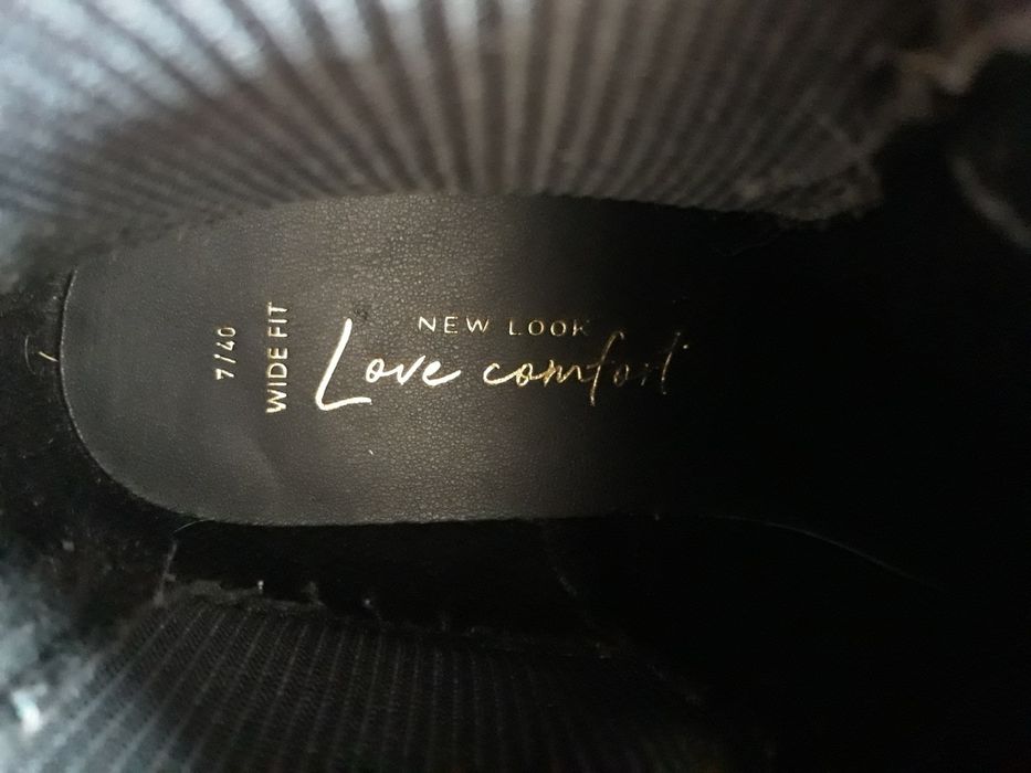 Czarne buty botki wsuwane 40. Dł. Wkł.25 cm