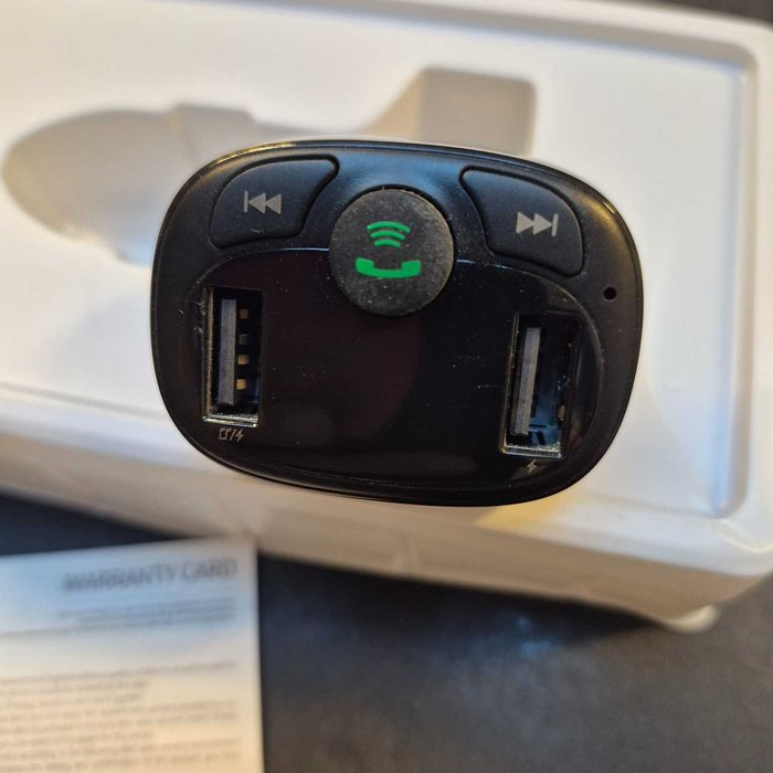 Baseus, S-09A, transmiter FM, ładowarka 2 x USB, microSD, Bluetooth