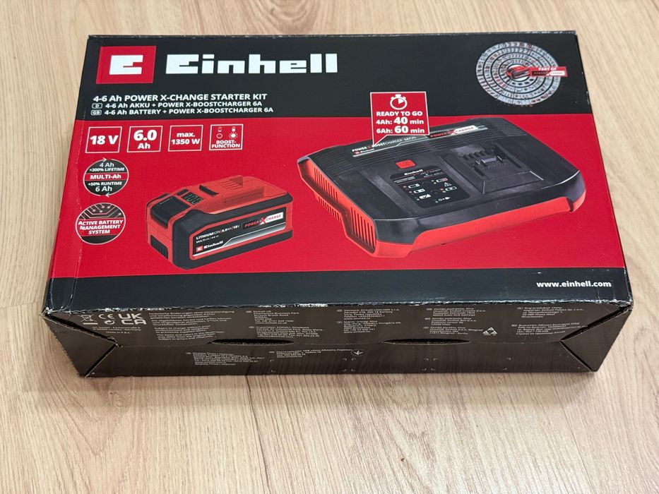 Bateria 4–6Ah + Carregador 6A - Starter Kit EINHELL 18V