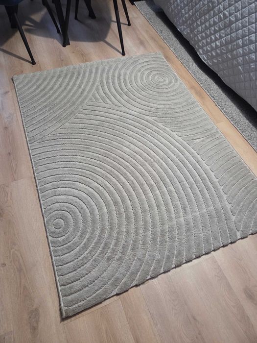 Dywan Kordoba Grey Omega szary geometryczny koła 160x120 cm