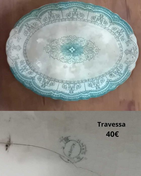 Travessa antiga de coleção