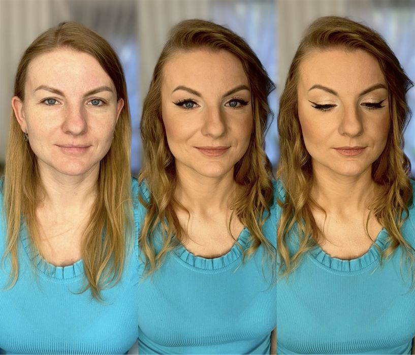 Makijaż 140 zl  okazjonalny okolicznosciowy henna pudrowa