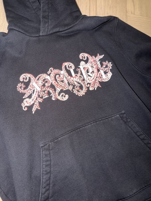 Худі Amiri Paisley Allover Hoodie 'Black/Red'