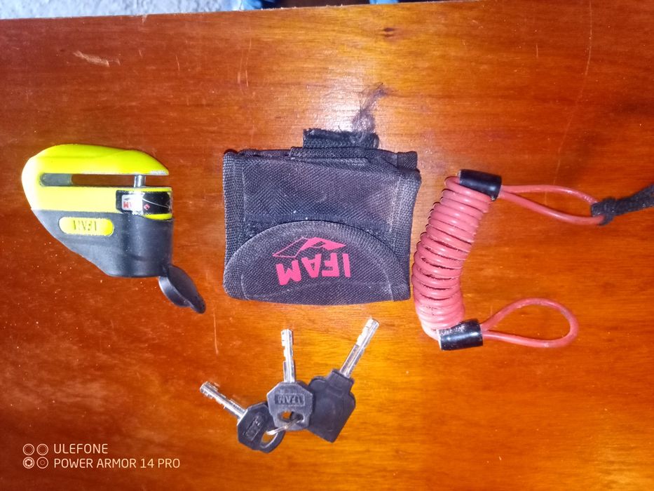 Cadeado para disco de mota usado em bom estado