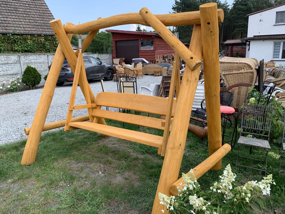 Porządna huśtawka ogrodowa z 20 cm sr bali