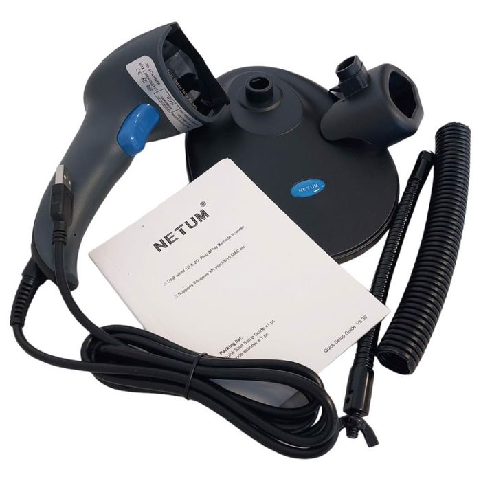 NETUM Czytnik Skaner kodów kreskowych W9S USB