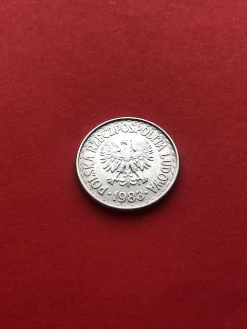 1 Złoty - aluminium . PRL - rok 1983 . Stan    I  .