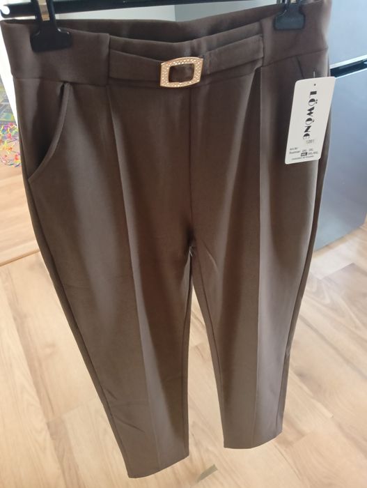 Eleganckie spodnie brązowe