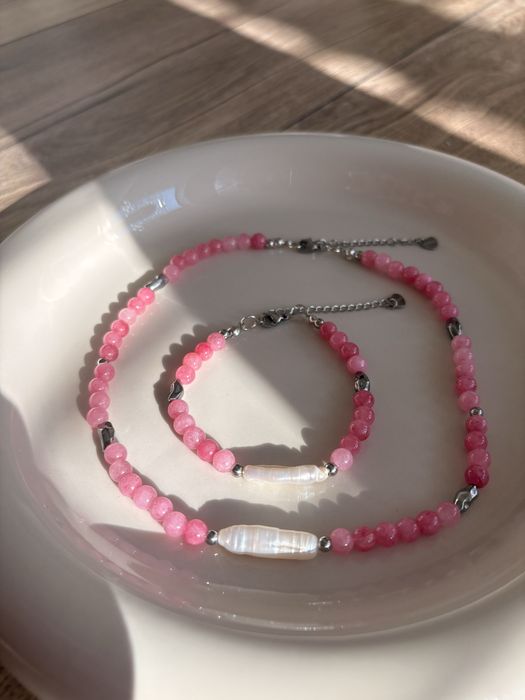 Bizuteria recznie robiona Handmade zestaw