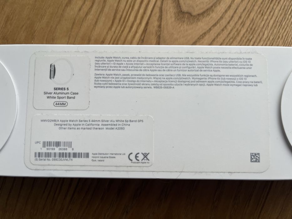 Apple Watch 5 44mm zestaw nowa bateria
